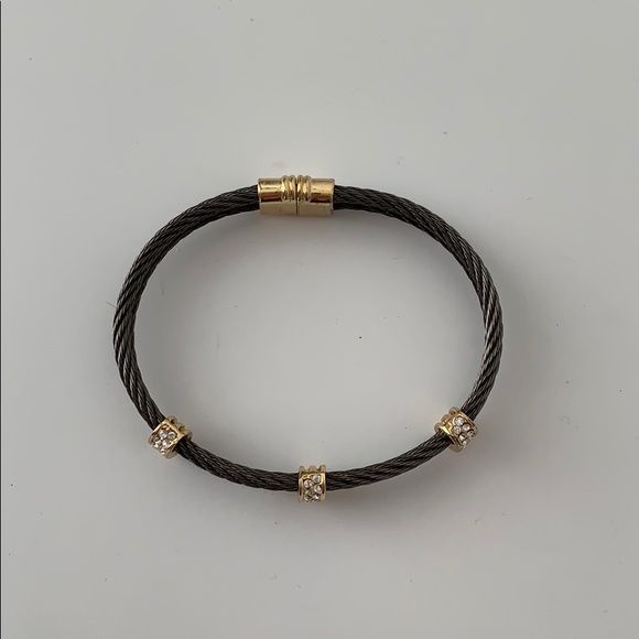 Bracelet - Gunmetal with Gold Accents - Picture 2 of 4